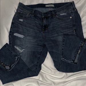 Abercrombie cropped boyfriend jeans